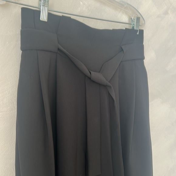 COS high waist paper bag cropped pant culotte with tie belt sz 8 medium - Picture 4 of 9